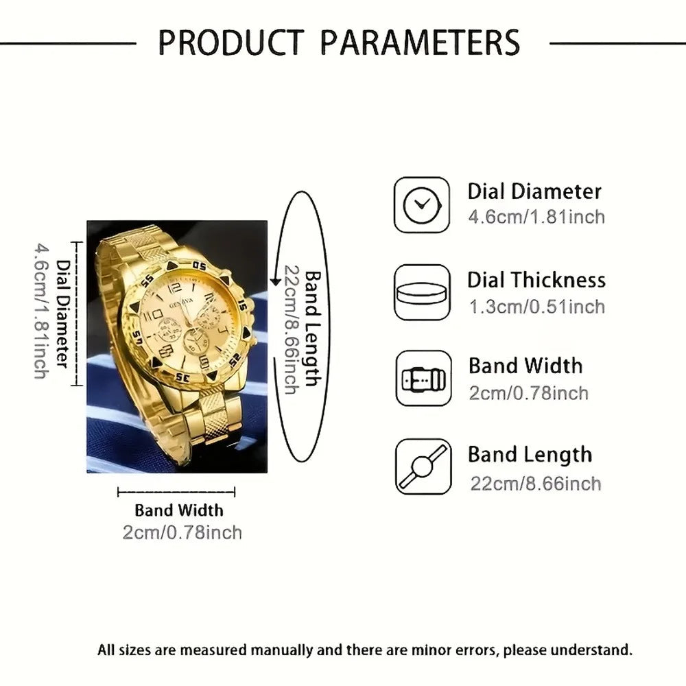 Luxury Statement Watch – Blue & Gold / Gold-on-Gold Edition